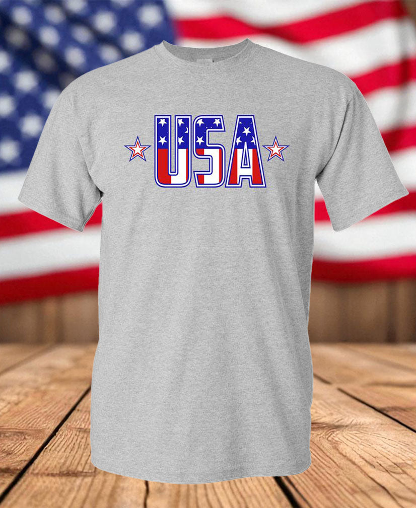 USA Stars & Stripes T-Shirt – Patriotic Flag Graphic Tee