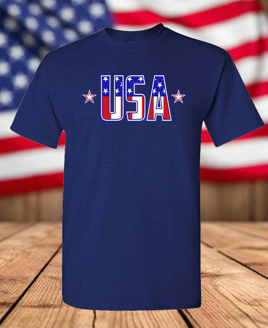 USA Stars & Stripes T-Shirt – Patriotic Flag Graphic Tee