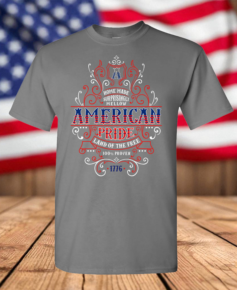 American Pride 1776 Whiskey Label Tee