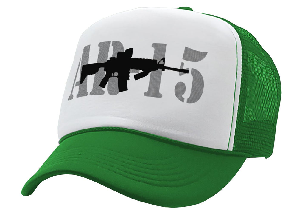 AR-15 - gun rights 2nd amendment patriot - Vintage Retro Style Trucker Cap Hat - Five Panel Retro Style TRUCKER Cap