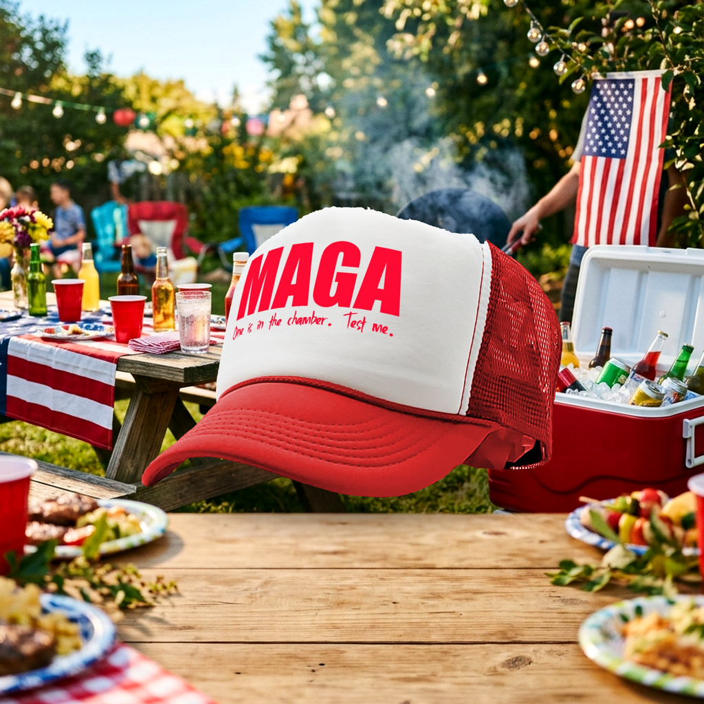 MAGA - One is in the chamber - Five Panel Retro Style TRUCKER Cap