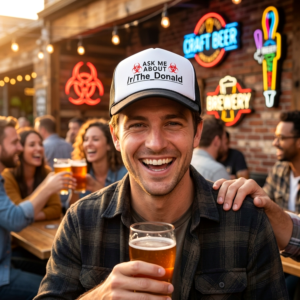Ask Me About The_Donald - Five Panel Retro Style TRUCKER Cap
