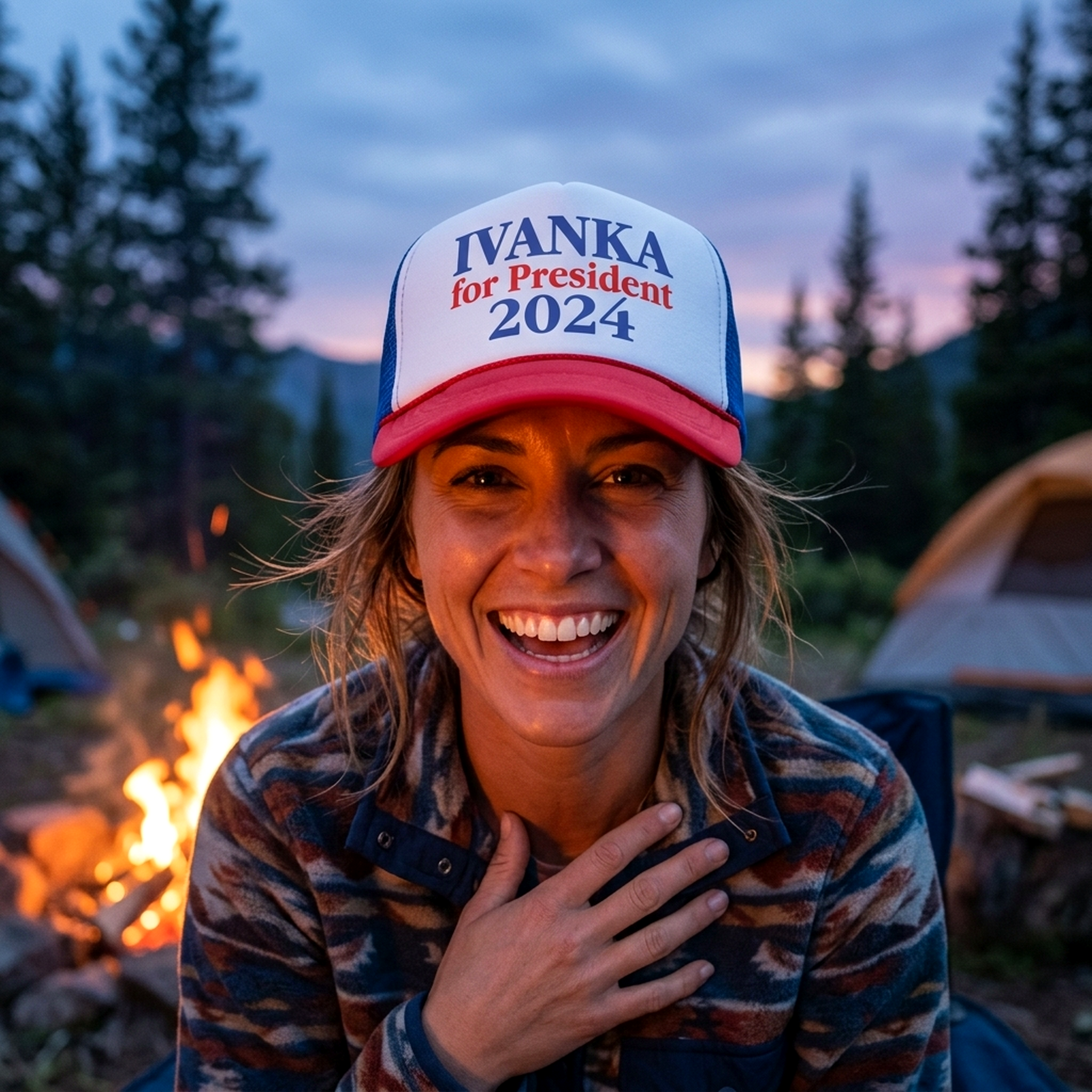 IVANKA for President 2024 - Five Panel Retro Style TRUCKER Cap