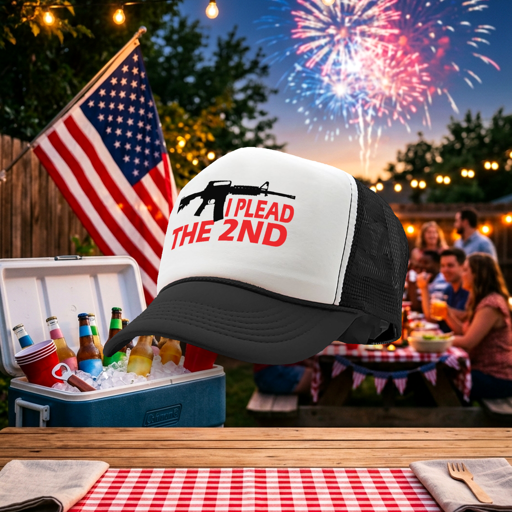 I PLEAD The 2nd AMENDMENT - Five Panel Retro Style TRUCKER Cap