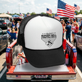 TRUMP BORDER WALL CONSTRUCTION TRUCKER HAT - Five Panel Retro Style TRUCKER Cap