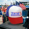 TRUMP - DESANTIS - 2024 For President - Vintage Retro Style Trucker Cap Hat - Five Panel Retro Style TRUCKER Cap