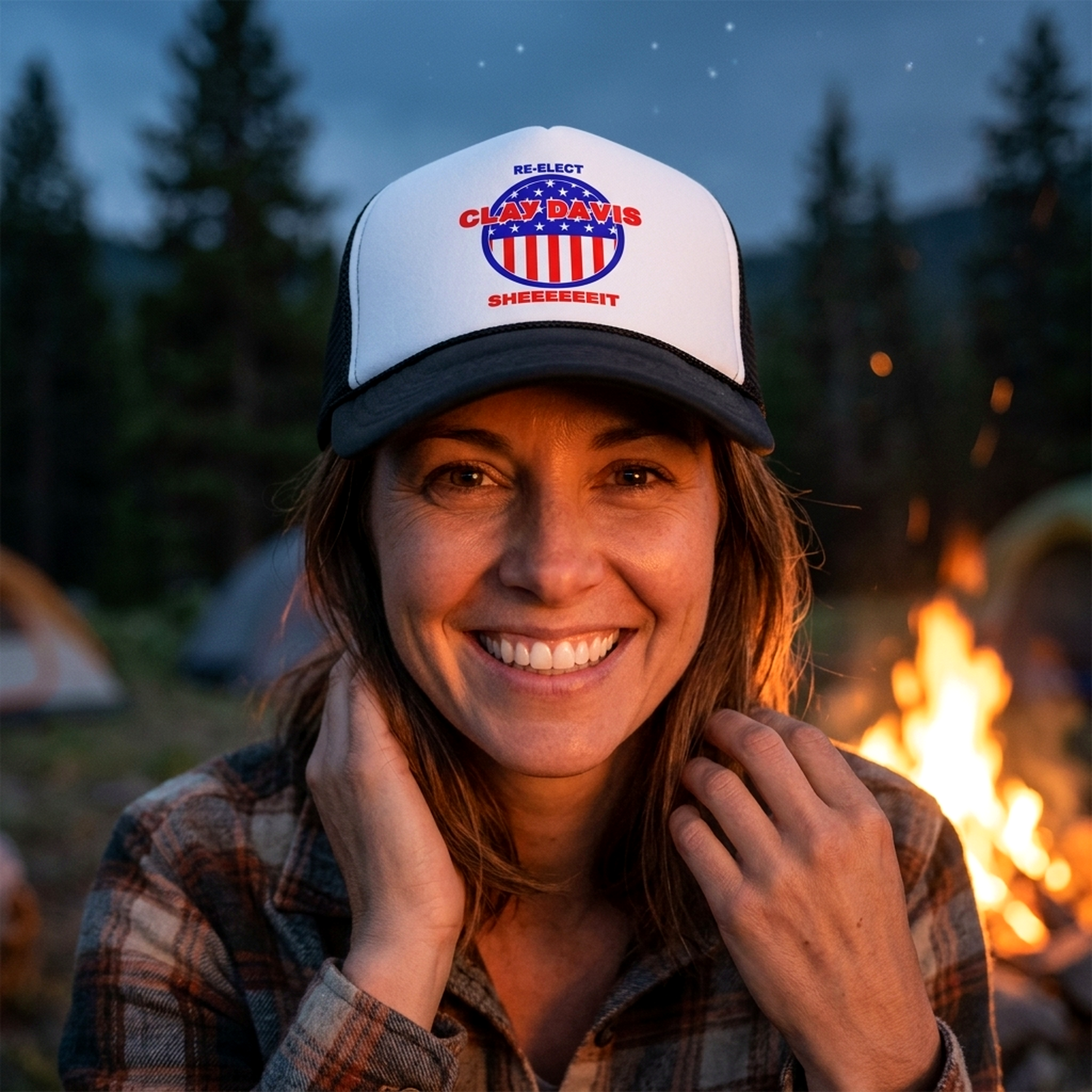 Re Elect Clay Davis Sheeeeeei Trucker Hat - Mesh Cap - Five Panel Retro Style TRUCKER Cap