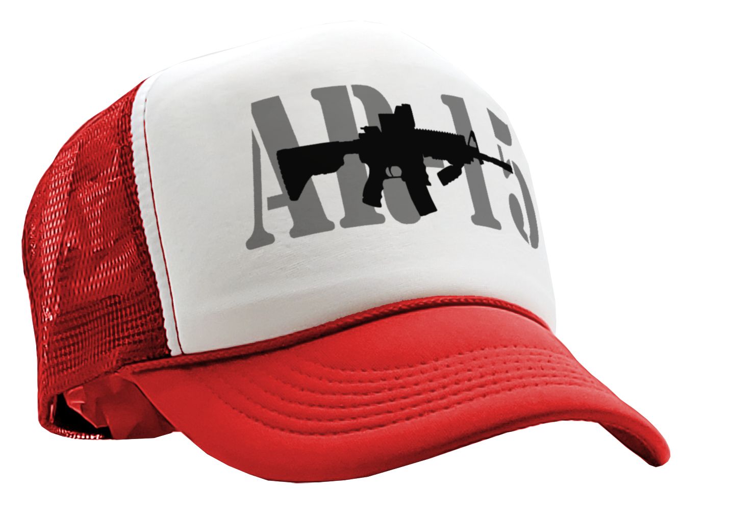 AR-15 - ar15 assault rifle gun rights usa - Adult Trucker Cap Hat - Five Panel Retro Style TRUCKER Cap